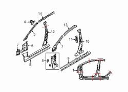 Mazda 2 Right Rocker reinf | Mazda OEM Part Number DF71-70-27YA