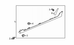 Mazda 2 Right Rocker molding fastener | Mazda OEM Part Number BP4L-51-SJ3