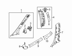 Mazda 2 Left Upr ctr plr trim cover | Mazda OEM Part Number C235-57-969-75