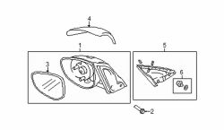 Mazda 2 Right Mirror assy screw | Mazda OEM Part Number 9YA7-70-501