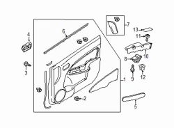 Mazda 2 Left Door trim panel screw | Mazda OEM Part Number 9973-50-414