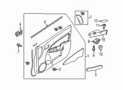 Mazda 2 Right Door trim panel | Mazda OEM Part Number D651-68-42YL-02