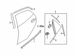 Mazda 2 Left Rear molding screw | Mazda OEM Part Number 9973-50-516