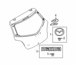 Mazda 2  Nameplate | Mazda OEM Part Number D652-51-710