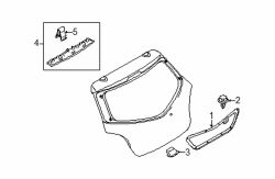 Mazda 2  Lift gate trim retainer | Mazda OEM Part Number GJ21-68-885B-02