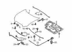 Mazda MX-5 Miata Lower Hood Seal Clip | Mazda OEM Part Number BC1D-58-762