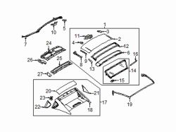 Mazda MX-5 Miata Center Left Convertible Top Seal | Mazda OEM Part Number N248-R1-471
