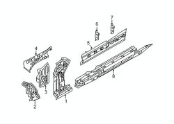 Mazda MX-5 Miata Rear Left Rocker Panel Reinforcement Bracket | Mazda OEM Part Number N243-71-273