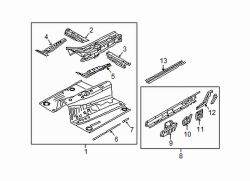 Mazda MX-5 Miata Left Floor Side Rail | Mazda OEM Part Number NA1P-54-950