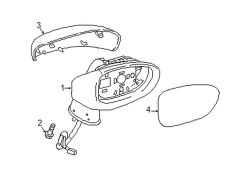 Mazda MX-5 Miata Front Right Door Mirror Glass | Mazda OEM Part Number NA9B-69-1G1
