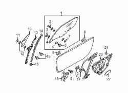 Mazda MX-5 Miata Right Glass stop | Mazda OEM Part Number N243-58-910