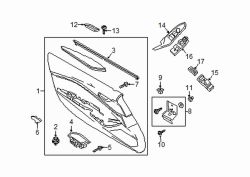 Mazda MX-5 Miata Front Right Inner Door Interior Trim Panel | Mazda OEM Part Number NA1P-68-420C-0B