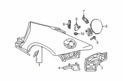 Mazda MX-5 Miata Left Fuel Filler Door Screw | Mazda OEM Part Number 9YA4-30-501A