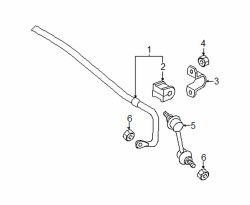 Mazda MX-5 Miata Left Stabilizer link nut | Mazda OEM Part Number 9YB0-41-036