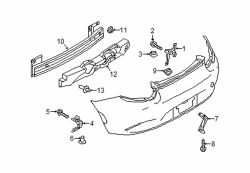 Mazda MX-5 Miata Rear Center Bumper Cover Bracket | Mazda OEM Part Number KD53-50-251
