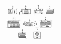 Mazda 3  A/C System Information Label | Mazda OEM Part Number KF49-61-439