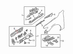 Mazda 3 Front Right Frame Rail End | Mazda OEM Part Number BCJH-53-18X