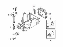 Mazda 3  Engine Control Module Bracket | Mazda OEM Part Number PAH9-18-884