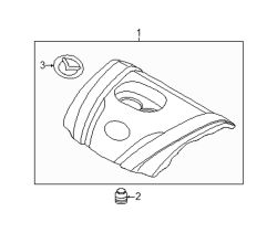 Mazda 3  Engine Cover Insulator | Mazda OEM Part Number P301-10-238