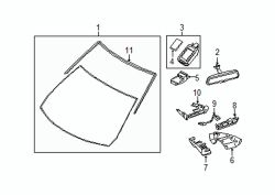 Mazda 3 Front Center Interior Rear View Mirror Cover | Mazda OEM Part Number BCJH-67-Z33C