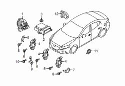 Mazda 3 Front Air Bag Impact Sensor | Mazda OEM Part Number BCKA-57-KC0