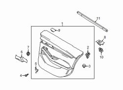 Mazda 3 Front Left Inner Door Interior Trim Panel | Mazda OEM Part Number BDTT-68-450E-02