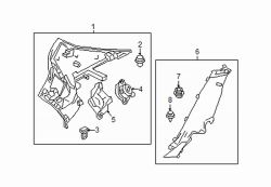 Mazda 3 Lower Quarter Panel Trim Panel Clip | Mazda OEM Part Number E120-68-AB1
