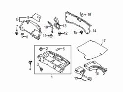 Mazda 3  Trunk Trim Panel Clip | Mazda OEM Part Number E120-68-AB1