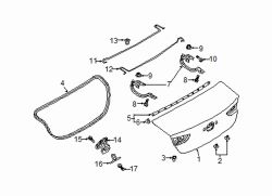 Mazda 3 Rear Deck Lid | Mazda OEM Part Number BDY0-52-61X