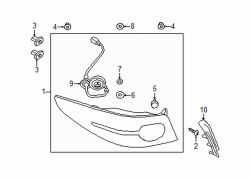 Mazda 3  Tail Light Nut | Mazda OEM Part Number GA7B-51-146
