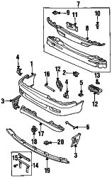 Mazda 626  Reinforcement clip | Mazda OEM Part Number B455-50-038