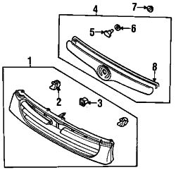 Mazda 626  Grille assy clip | Mazda OEM Part Number B092-50-715