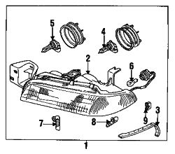 Mazda 626 Right Bulb | Mazda OEM Part Number 0000-11-9006