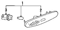 Mazda 626 Right Side marker lamp | Mazda OEM Part Number GA2A-51-5E0A