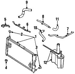 Mazda 626  Radiator assy | Mazda OEM Part Number FS12-15-200E