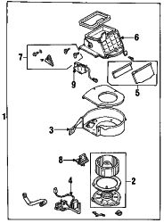 Mazda 626  Blower motor | Mazda OEM Part Number GA2A-61-B10