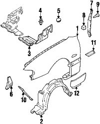 Mazda 626 Right Body side mldg | Mazda OEM Part Number GA2K-50-681C-00