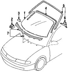 Mazda 626  Upper molding | Mazda OEM Part Number GAYN-50-6AXD