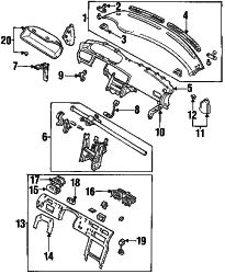 Mazda 626  Side panel clip | Mazda OEM Part Number H260-64-343