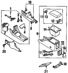 Mazda 626 Right Side trim panel fastener | Mazda OEM Part Number B467-68-AC3-29