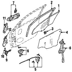 Mazda 626 Right Glass bracket | Mazda OEM Part Number S084-58-502