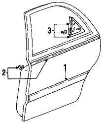 Mazda 626 Left Body side mldg | Mazda OEM Part Number GA2K-50-693D-00