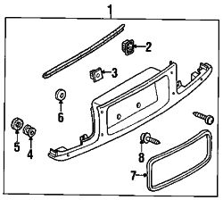 Mazda 626  Panel assy grommet | Mazda OEM Part Number F044-51-912
