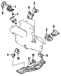 Mazda 626  Mount | Mazda OEM Part Number KB31-39-100