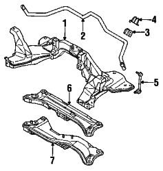 Mazda 626  Rear reinf | Mazda OEM Part Number GE4T-34-H90C