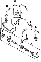 Mazda 626  P/S pump mount bracket | Mazda OEM Part Number GE4T-32-603