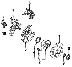 Mazda 626 Right Hub assy bolt | Mazda OEM Part Number GA2A-33-062