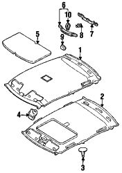 Mazda 626 Left Visor bracket | Mazda OEM Part Number GA2K-69-261-27