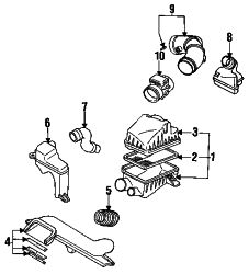 Mazda 626  Air inlet duct | Mazda OEM Part Number FS25-13-200D