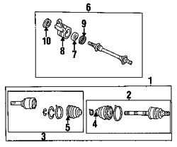 Mazda 626 Right Outer boot | Mazda OEM Part Number GA2K-V9-050-9U